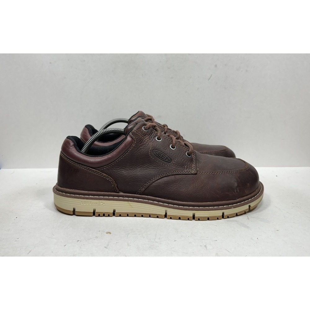 Keen Utility San Jose Oxford Mens Sz 10.5 D Leather Work Shoes Brown Safety Toe